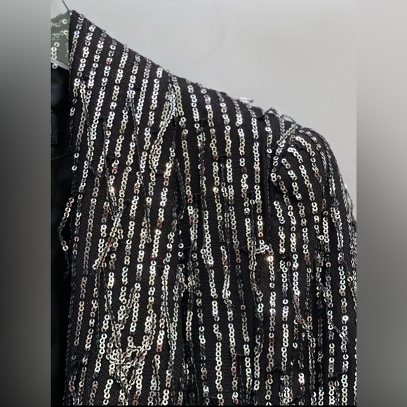 Zara Women's Black and Silver Blazer - Picture 10 of 12